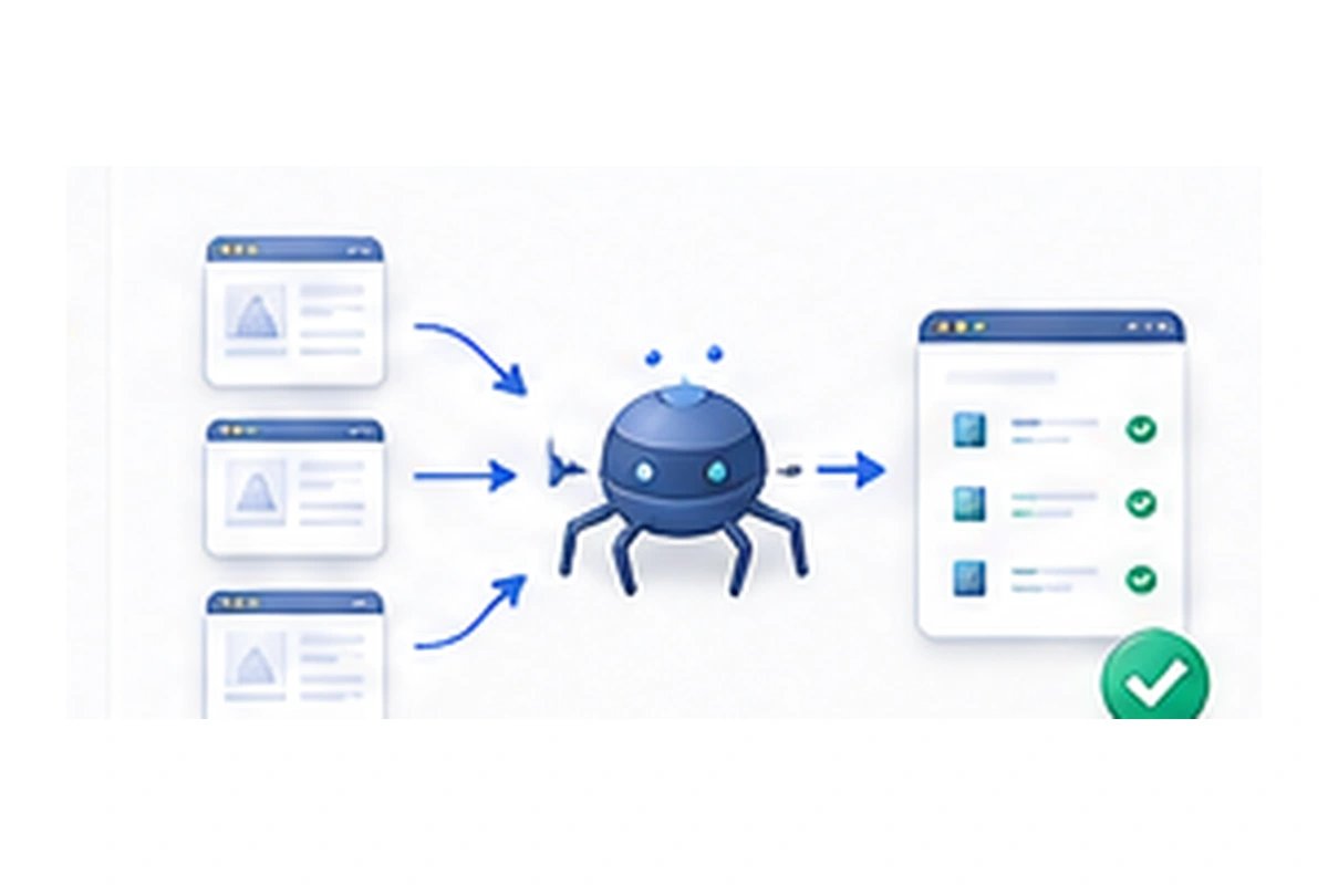 Web pages collected and converted into structured business data